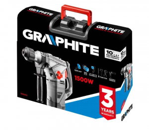 Graphite 58G862 Fúrókalapács vésőfunkcióval SDS+ 1500W koffer